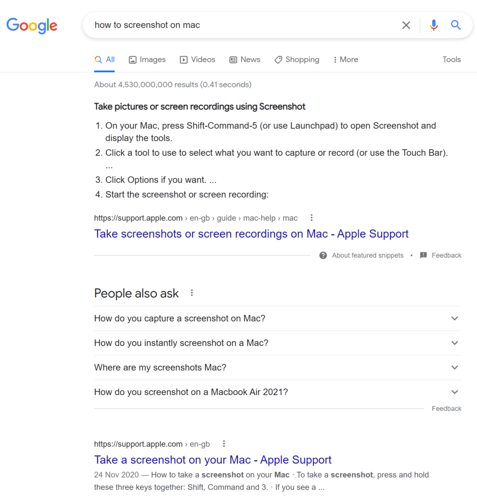 how-to-screenshot-mac-google-search