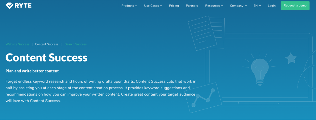 Semantic search, ryte content success tool
